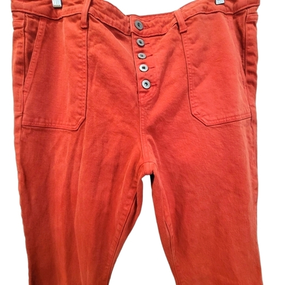 Torrid Red Skinny Jeans with Button Fly - Picture 4 of 8